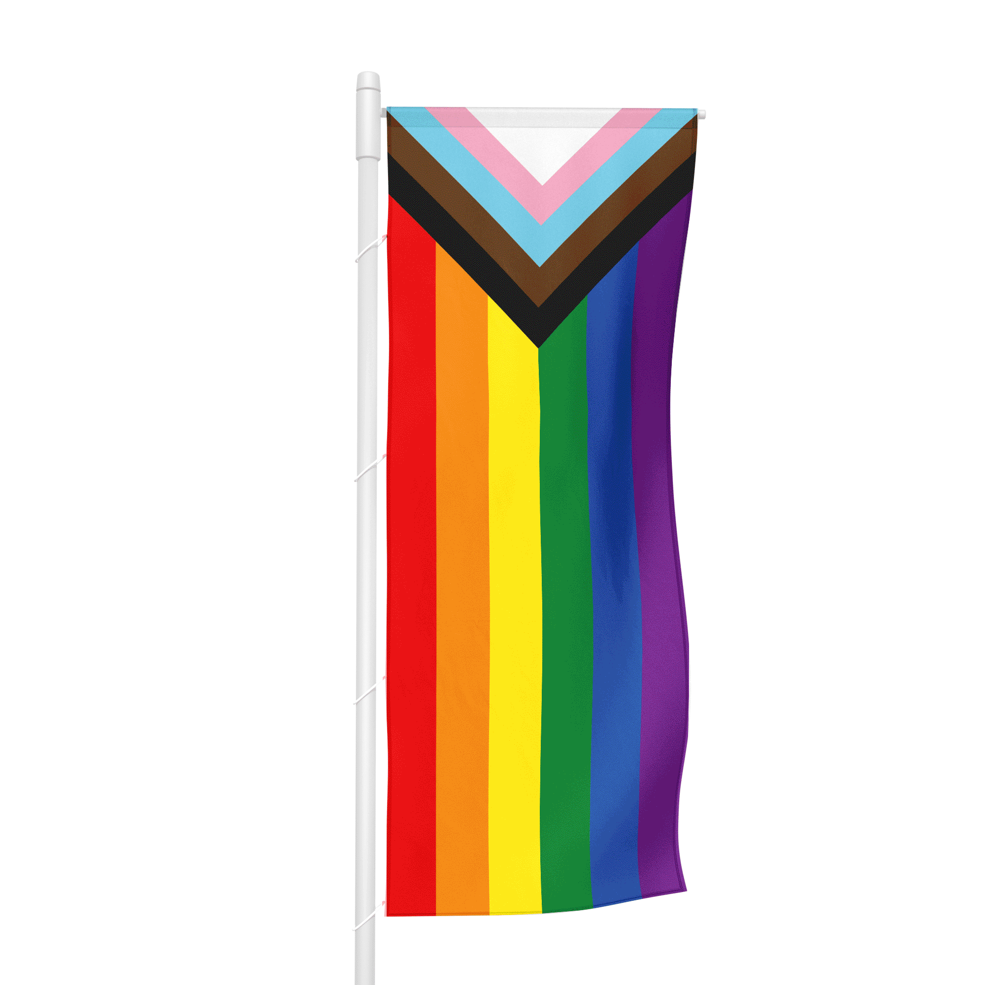 Regenbogen / Progress Pride - Hochformatfahne