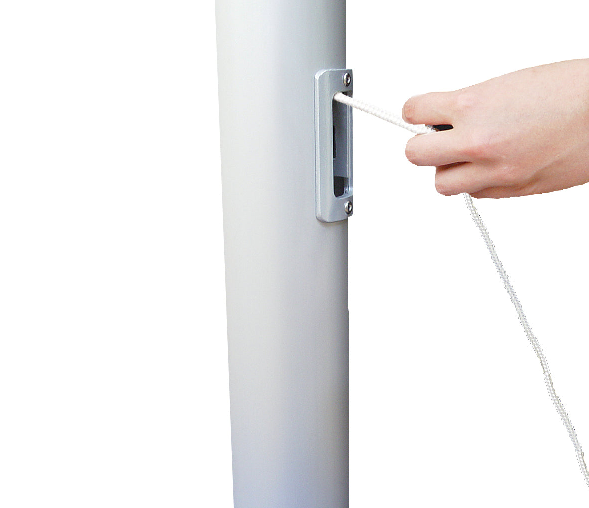 Fahnenmast ZI (zylindrisch + Innenseilführung)