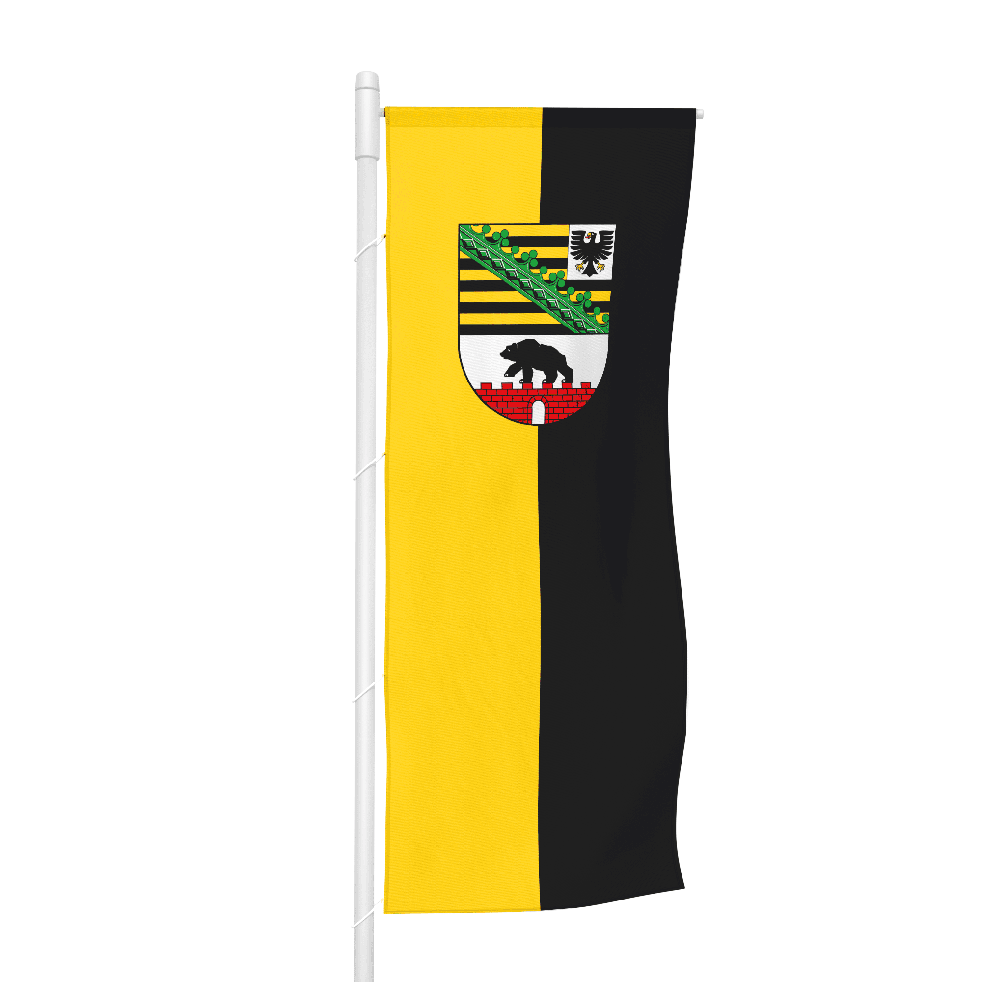 Sachsen-Anhalt (Dienstflagge) - Hochformatfahne
