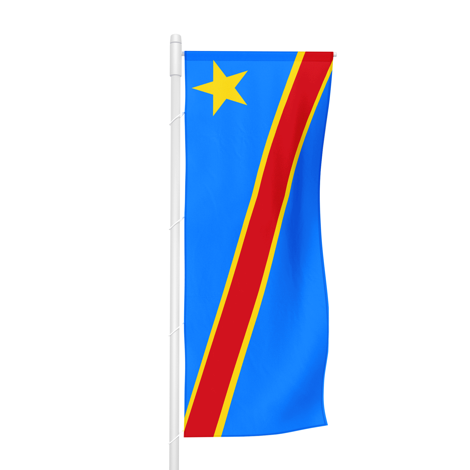 Demokratische Republik Kongo - Hochformatfahne