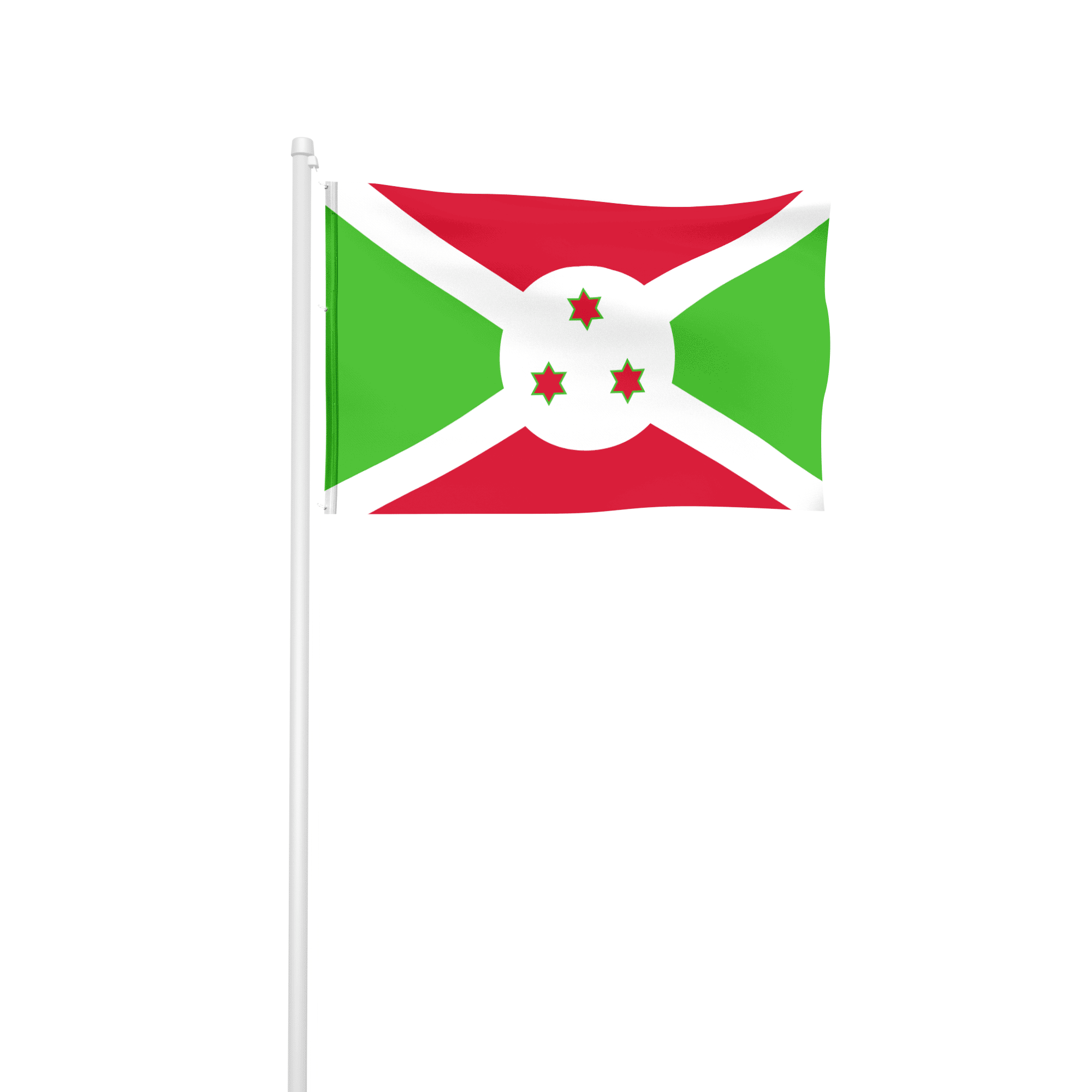 Burundi - Hissfahne