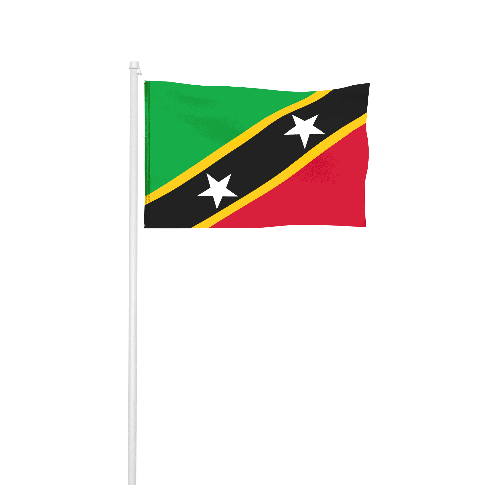 S. Kitts & Nevis - Hissfahne