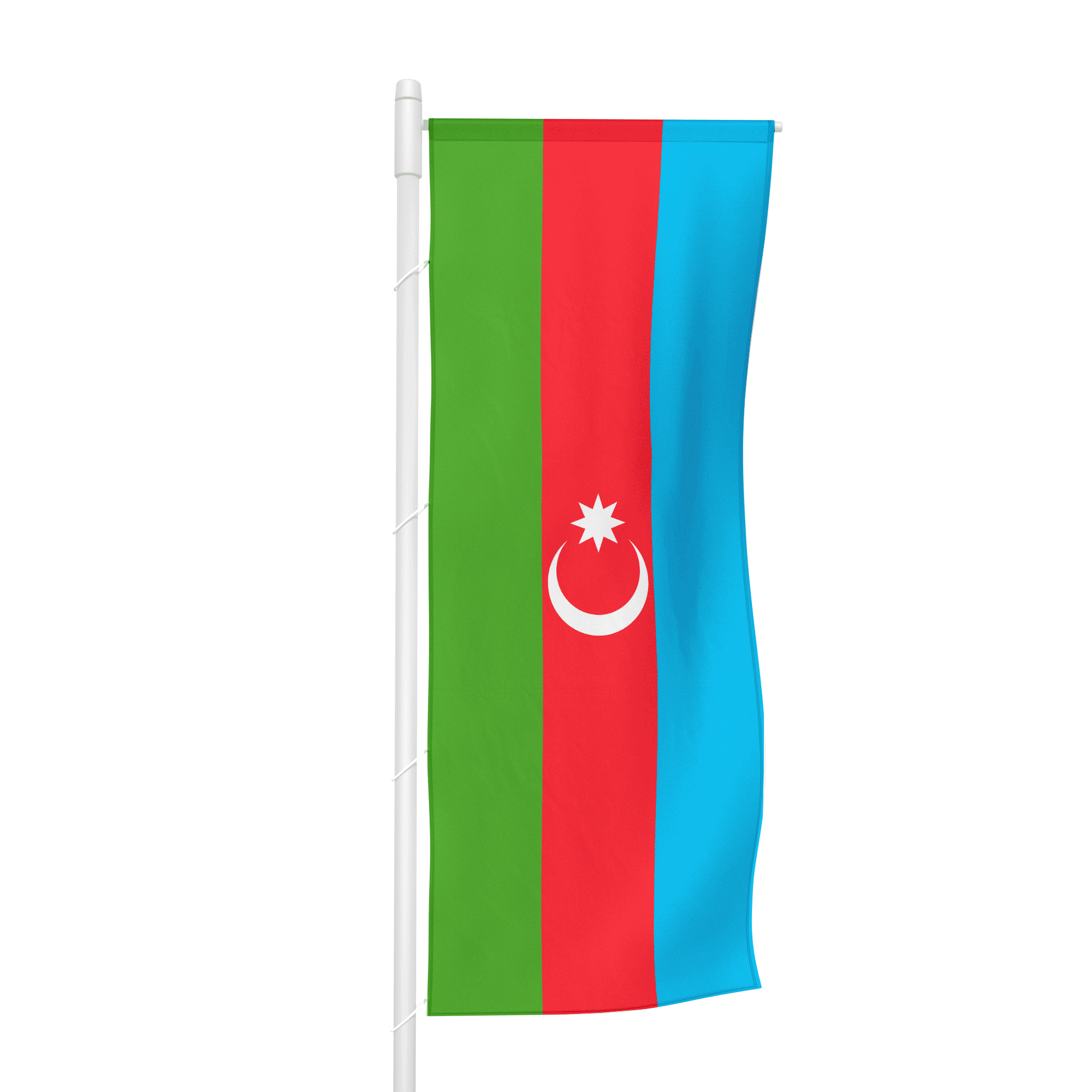 Aserbaidschan - Hochformatfahne